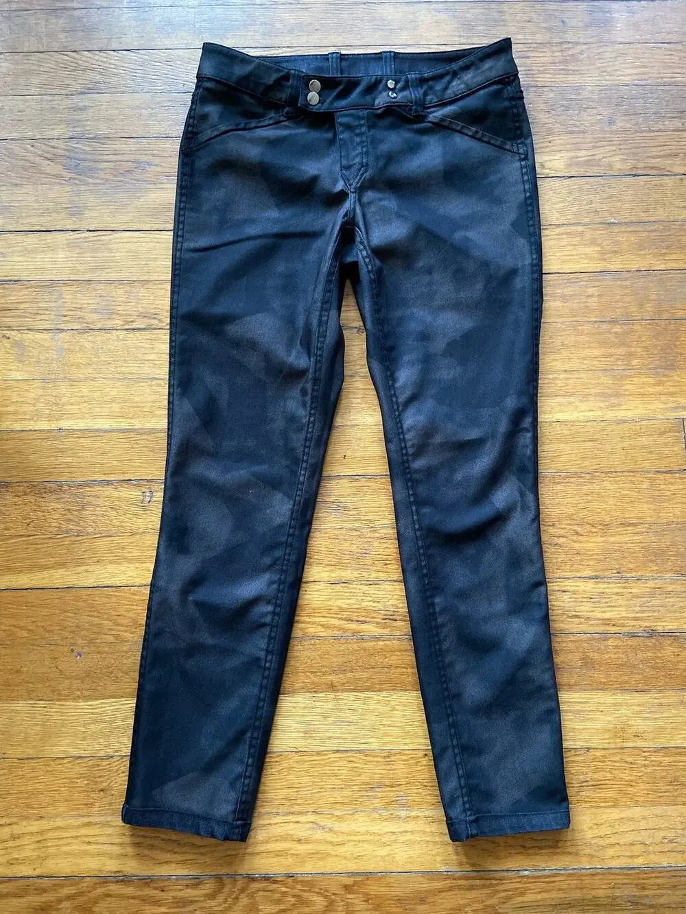 ECRU Low-Rise Camo/Black Reversible Stretch Pants sz 29
